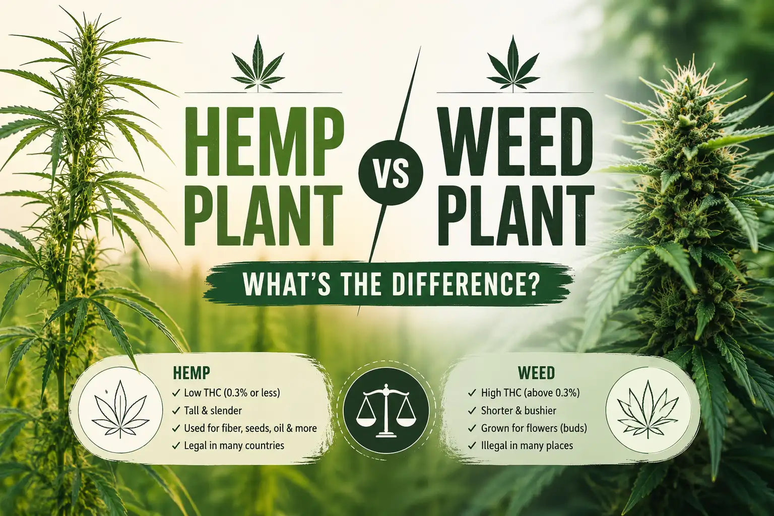 Hemp Plant vs Weed Plant: What's the Difference?