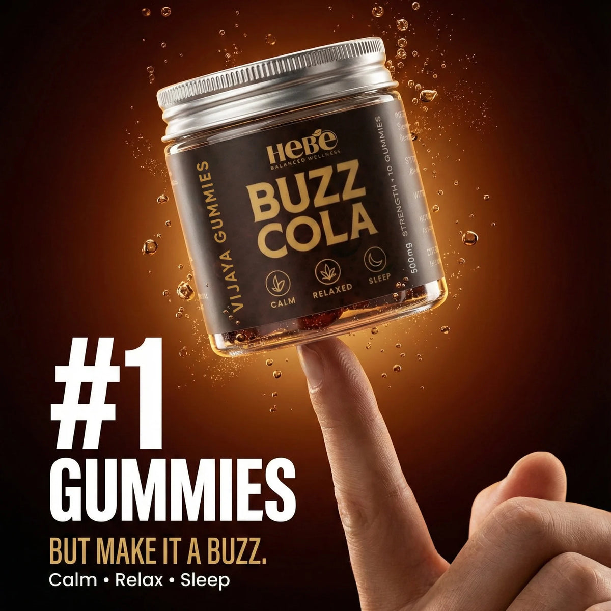Hebe Buzz Cola | Full Spectrum  Vijaya Gummies | 500 MG (1:4)