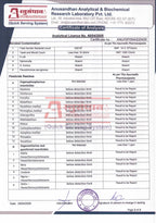 Certificate of analysis - Hebe Orbit Pineapple Punch gummies page 2