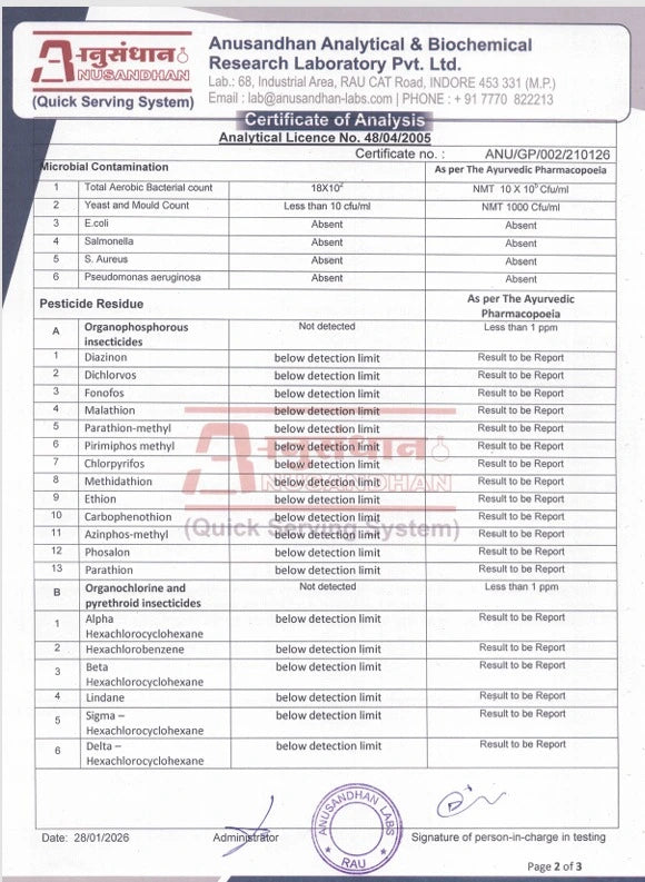 Hebe Buzz Cola 600MG certificate of analysis page 2
