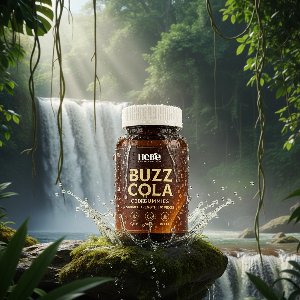 Hebe Buzz Cola CBD THC Gummies 500 MG for sleep, stress and calmness