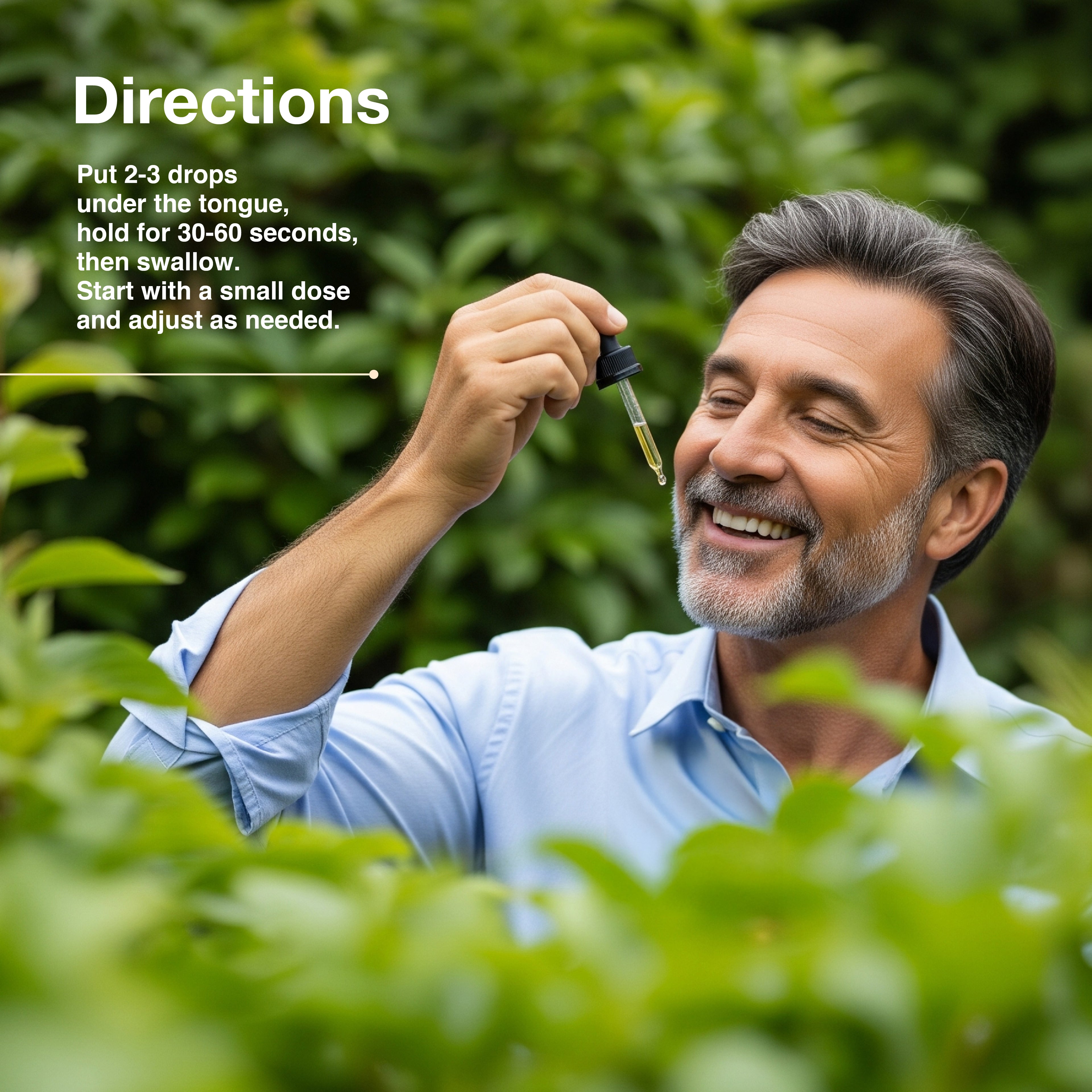 Direction to use of Hebe Balance 1:1 – Full Spectrum CBD:THC Oil 4500mg (30ml)