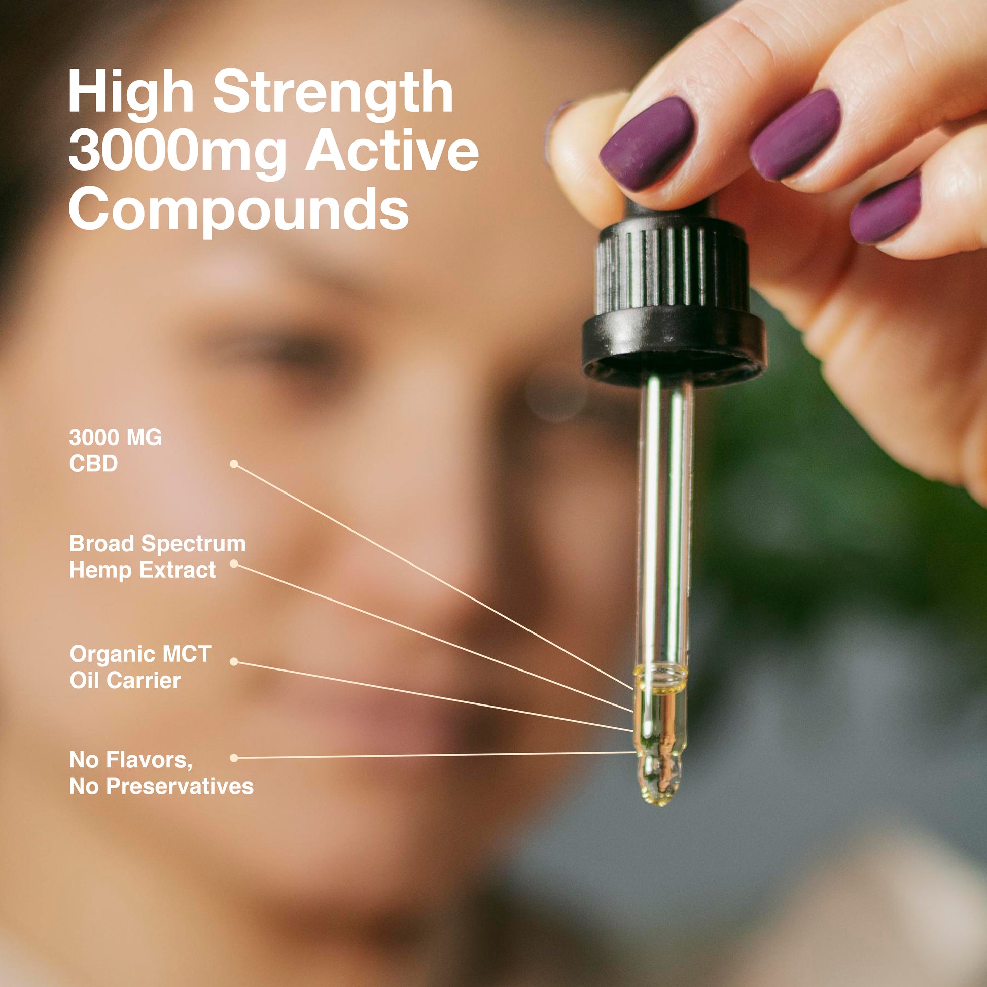 Strength of Hebe Bliss Broad Spectrum CBD Oil 3000MG