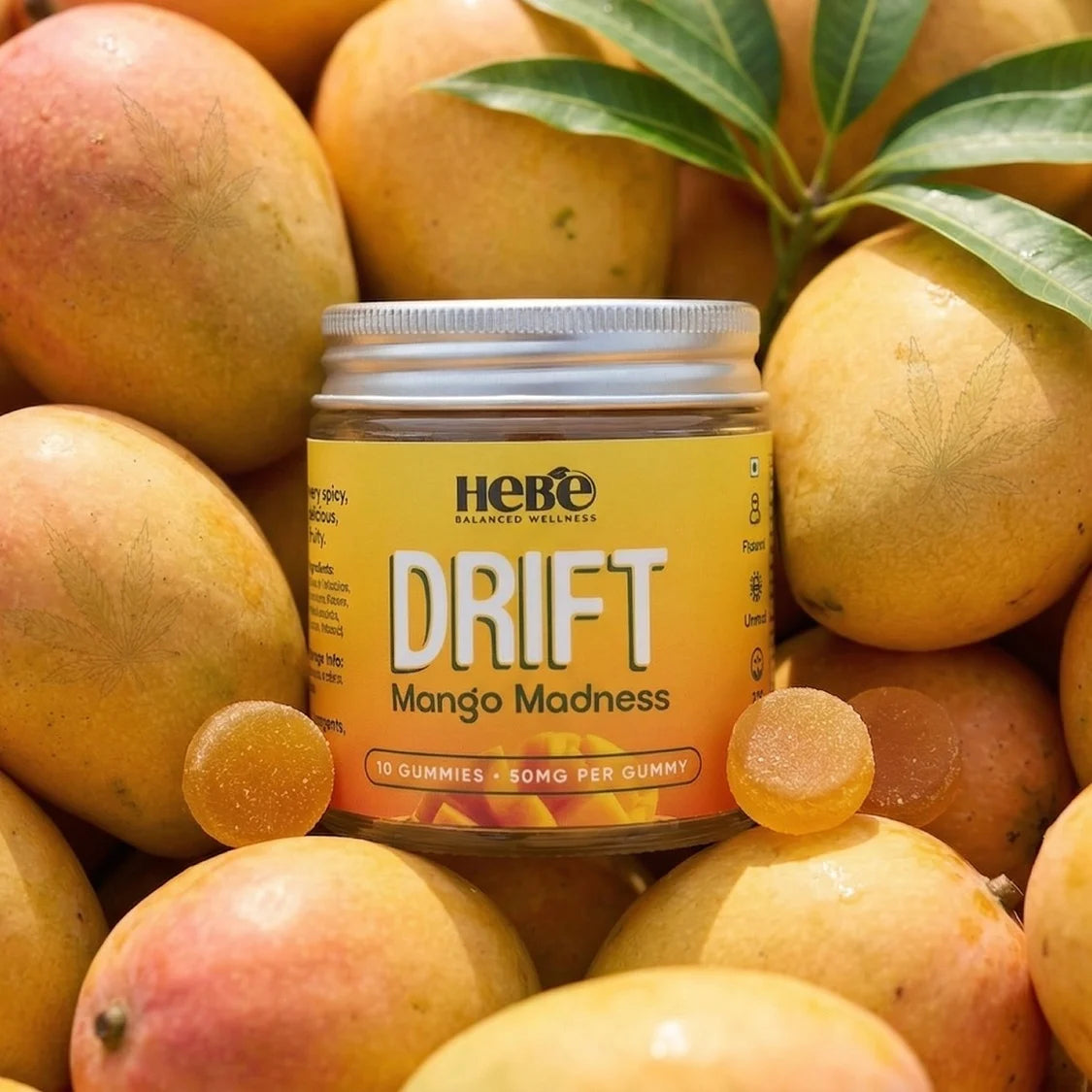 Hebe Drift - Mango Madness Full Spectrum Vijaya Gummies (50mg per gummy | Vegan)