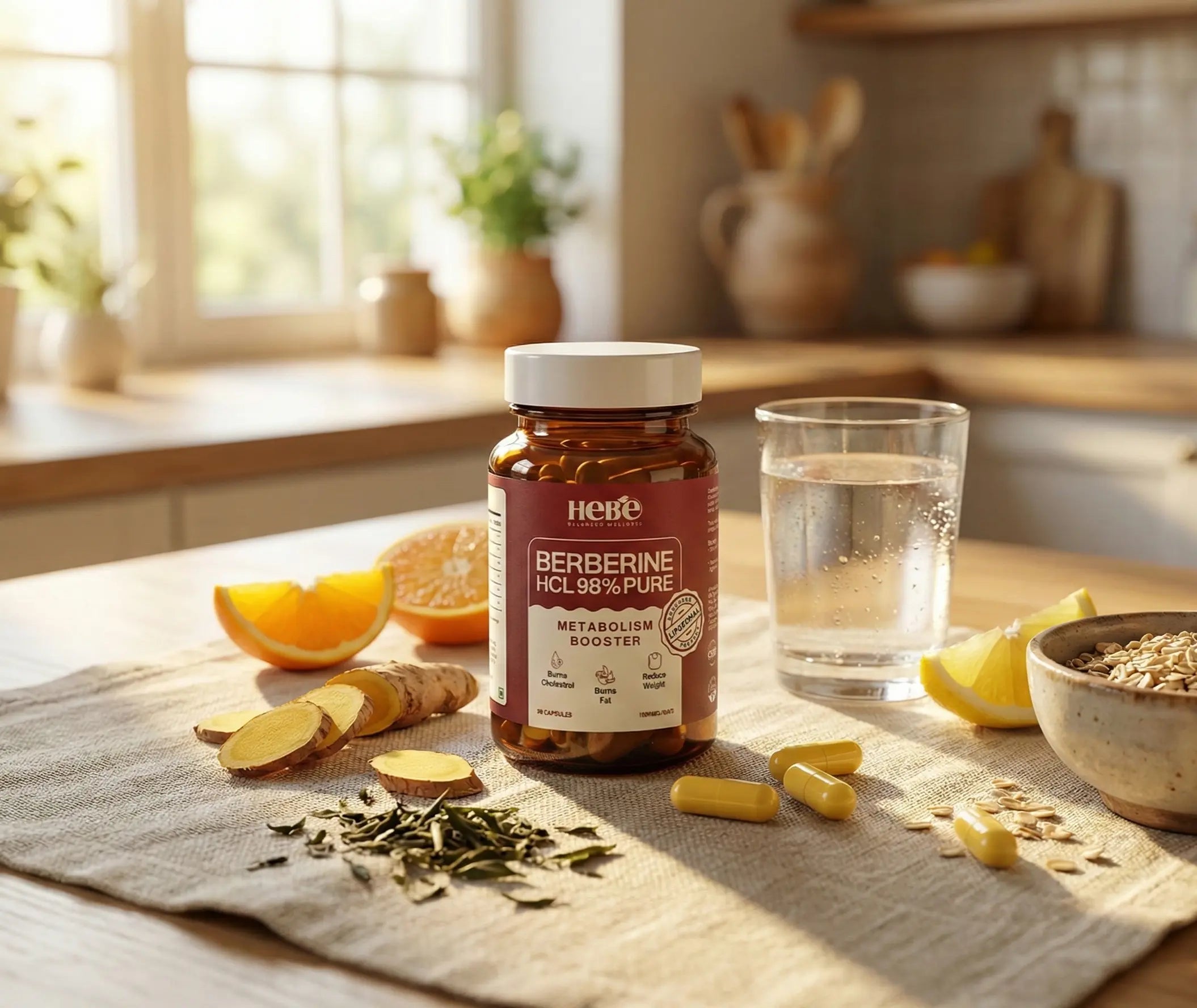 Hebe Liposomal Berberine 98 HCL morning wellness