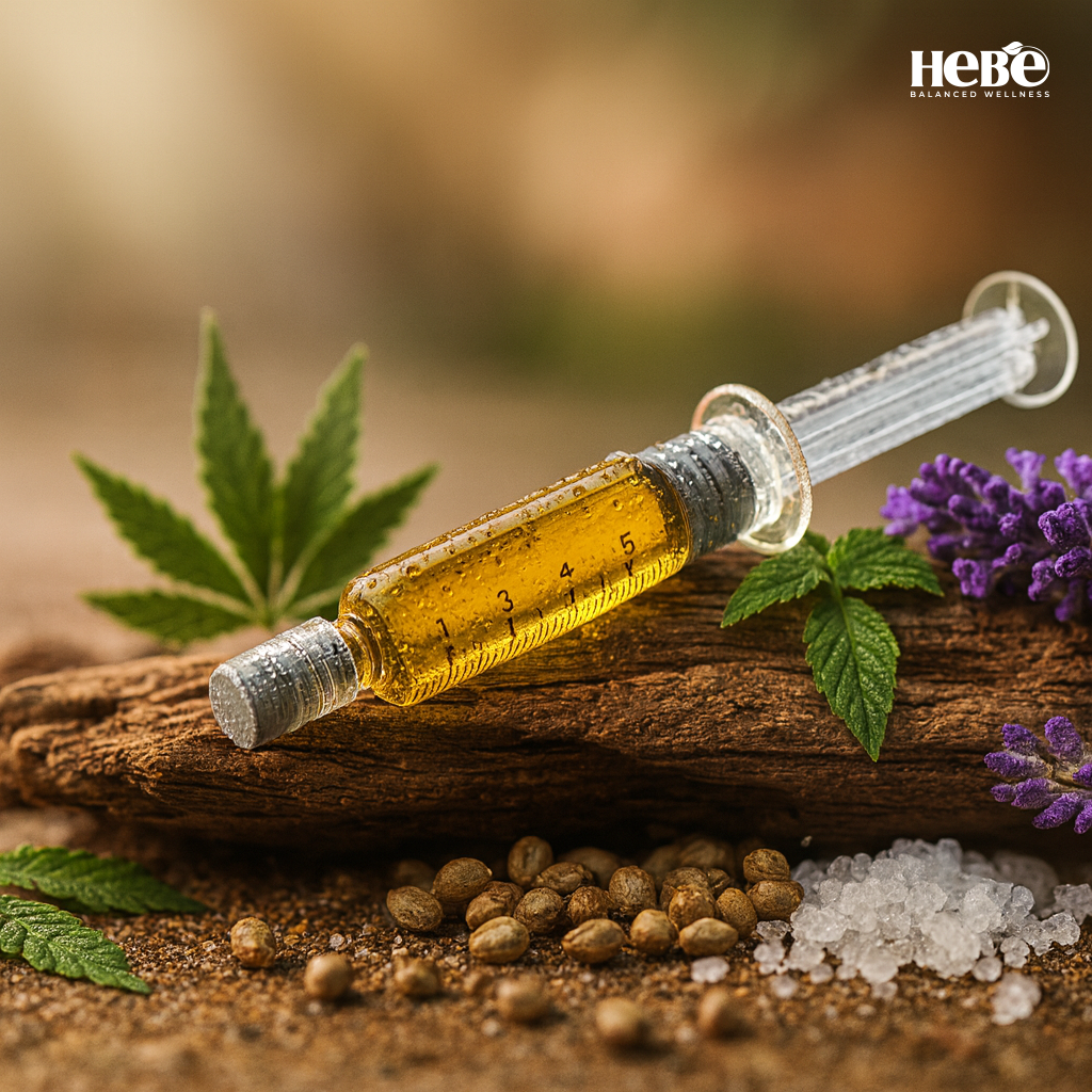 Hebe Mukti –  5ml Luer-Lock Syringe 5000 mg CBD THC Distillate