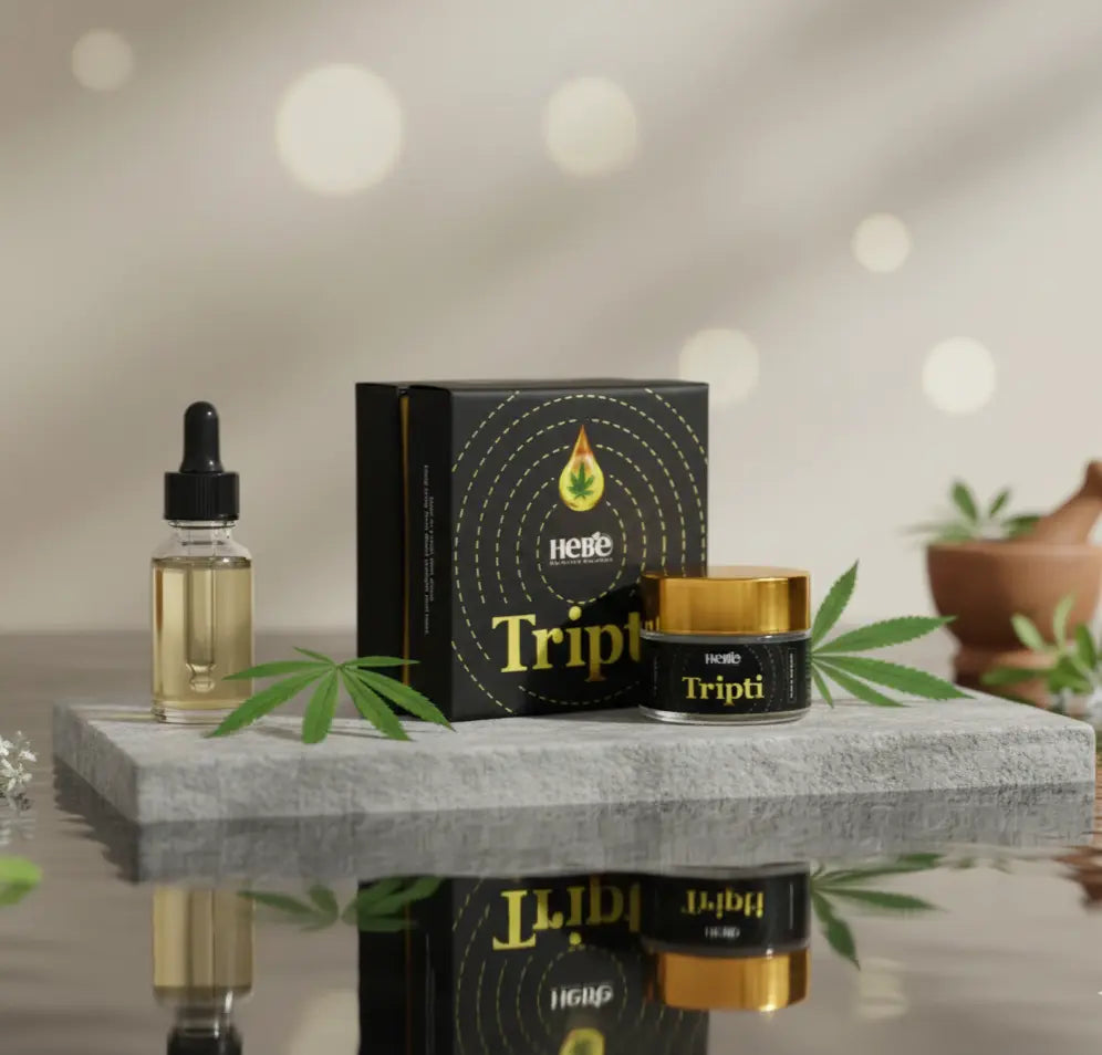 Hebe Tripti 1:6 CBD:THC 10,000 mg Full Spectrum Vijaya Extract with vijaya leaves and oil tincture