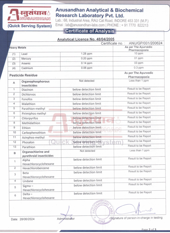 Hebe Tripti 10,000mg certificate of analysis
